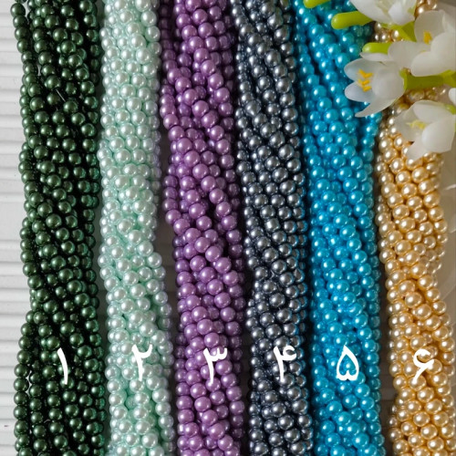 مروارید سنگی سایز 6 (فروش بصورت بندی شامل 140 مهره)