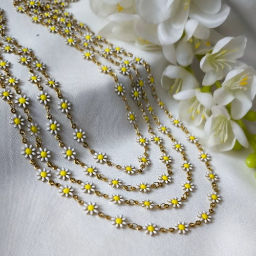 زنجیر استیل بابونه طرح ریز ( فروش بصورت متری)