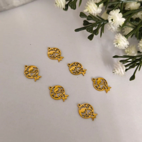 آویز ساعت استیل طرح انار 1( فروش محصول بصورت یک عدد آویز میباشد)