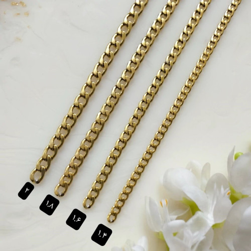 زنجیر کارتیر ساده استیل سایز 1.4 ( فروش بصورت متری)