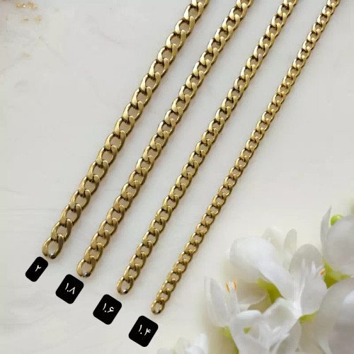 زنجیر کارتیر ساده استیل سایز 1.6 ( فروش بصورت متری)
