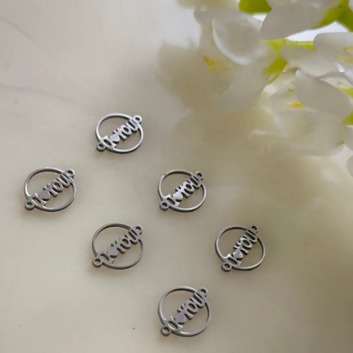 پلاک استیل دو حلقه طرح 8love (فروش محصول بصورت دونه ای میباشد)