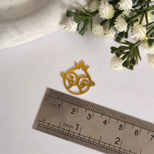 پلاک دستبندی استیل طرح انار یلدایی 3