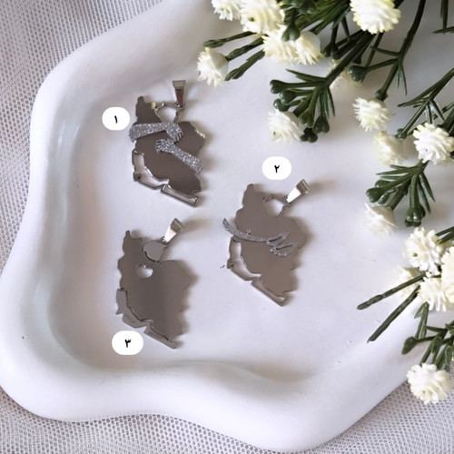 پلاک گردنبندی نقشه ایران(فروش بصورت یک عدد پلاک)